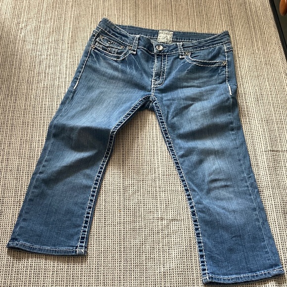 L.A. Idol USA Cropped Denim Jeans Size 13 - Picture 1 of 12